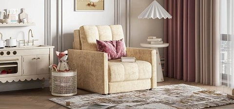 Босс Лофт кресло-кровать велюр Роял шампань 2