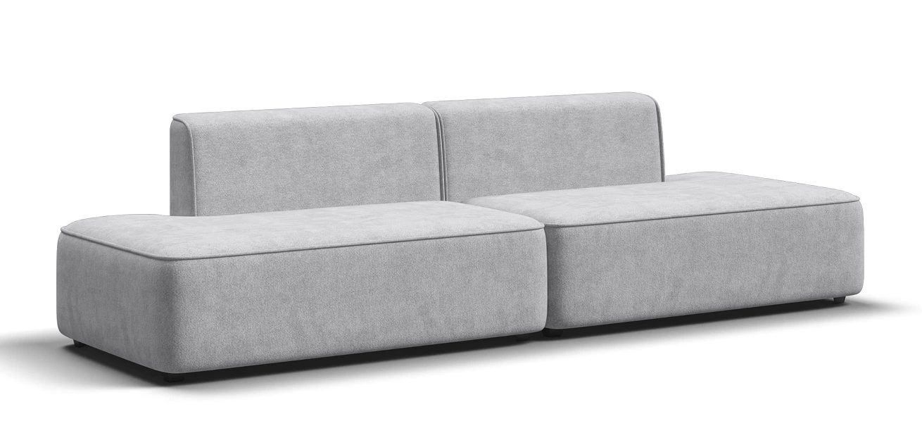 Диван Кинг Твин Шенилл Клауд серый