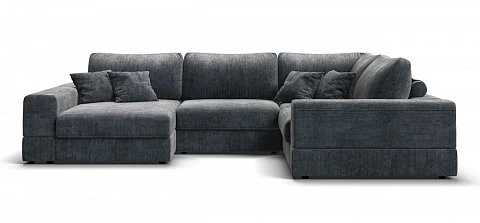 П-образный диван-кровать Босс Модуль Шенилл Глосс карбон 2