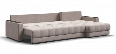 Угловой диван Босс Макс велюр Монолит латте 3