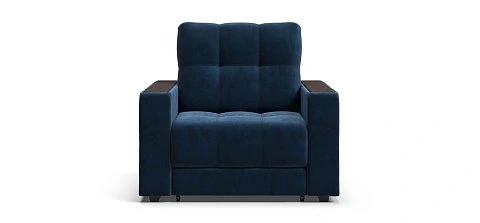 Босс кресло-кровать велюр Монолит синий 1