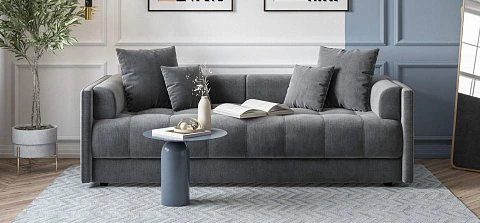 Тахта Босс велюр Монолит серый 2