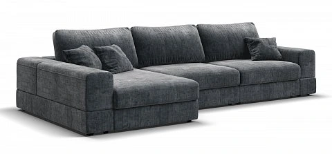 Угловой диван-кровать Босс Модуль ХЛ Шенилл Глосс карбон 1