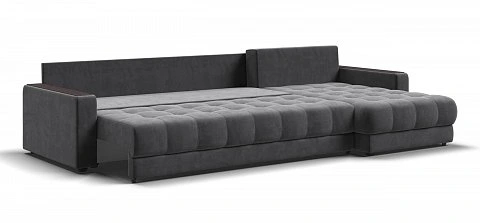 Угловой диван Босс Макс велюр Монолит серый 3