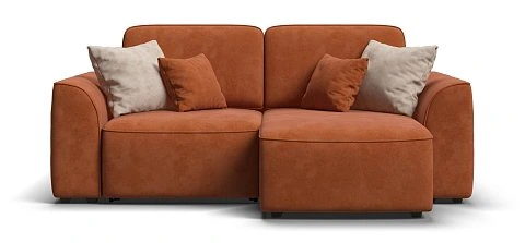 Угловой диван Кинг Модуль велюр Алькантара оранж 1