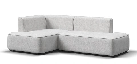 Угловой диван левый Кинг Твин Шенилл Клауд крем 3