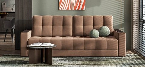 Диван Босс велюр Монолит мокко 2