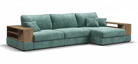 Угловой диван-кровать Босс Модуль ХЛ Шенилл Глосс минт 1