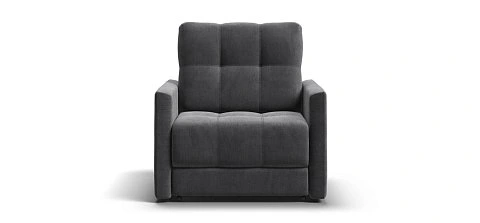 Босс Лофт кресло-кровать велюр Монолит серый 1