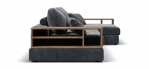 Угловой диван-кровать Босс Модуль ХЛ Шенилл Глосс карбон 3