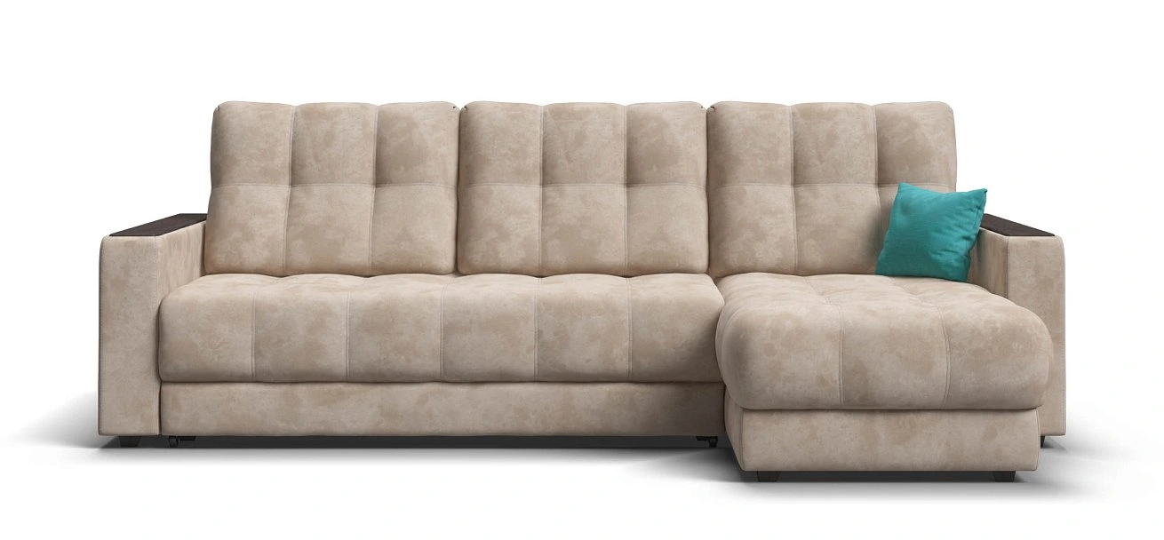 Угловой диван Босс Классик велюр Алькантара пепел