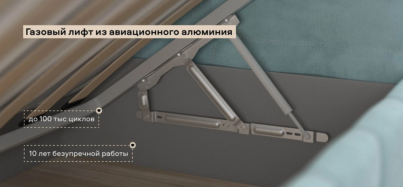 Босс Мини Кровать+ПМ 90*200 велюр Монолит аква