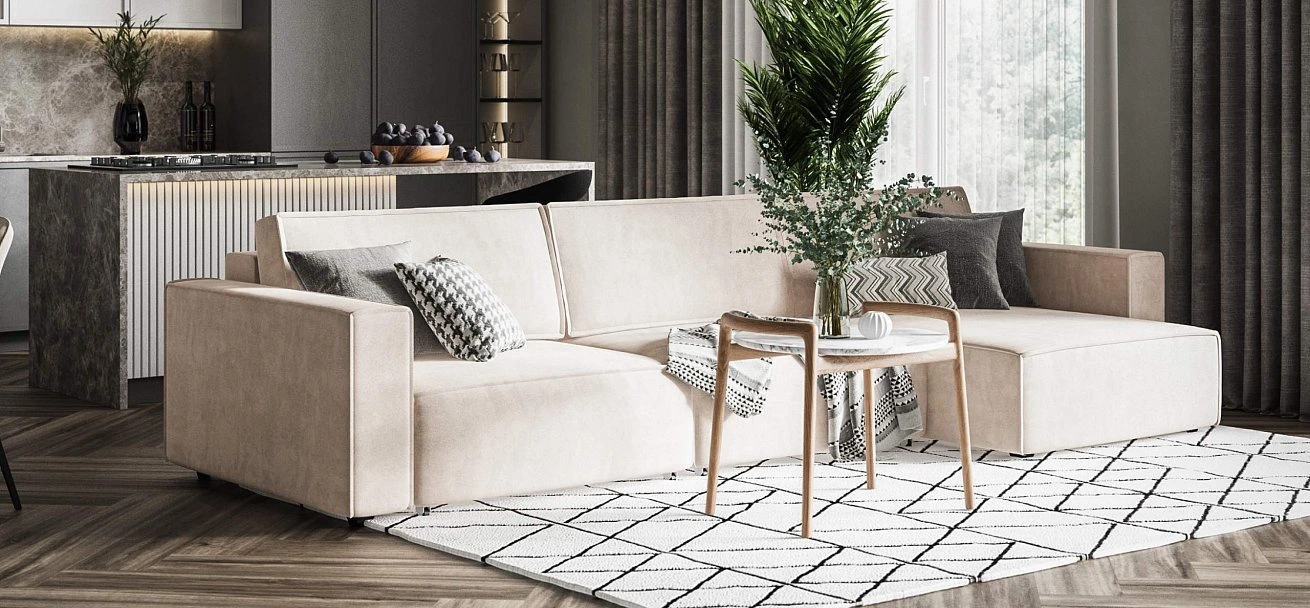 Босс Софт Модуль оттоманка велюр Монолит латте