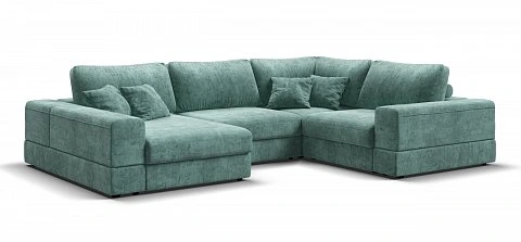 П-образный диван-кровать Босс Модуль Шенилл Глосс минт 1