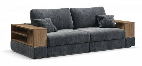 Диван-кровать Босс Модуль Шенилл Глосс карбон 1