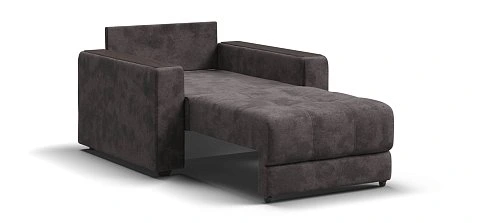 Босс кресло-кровать велюр Алькантара серый 3