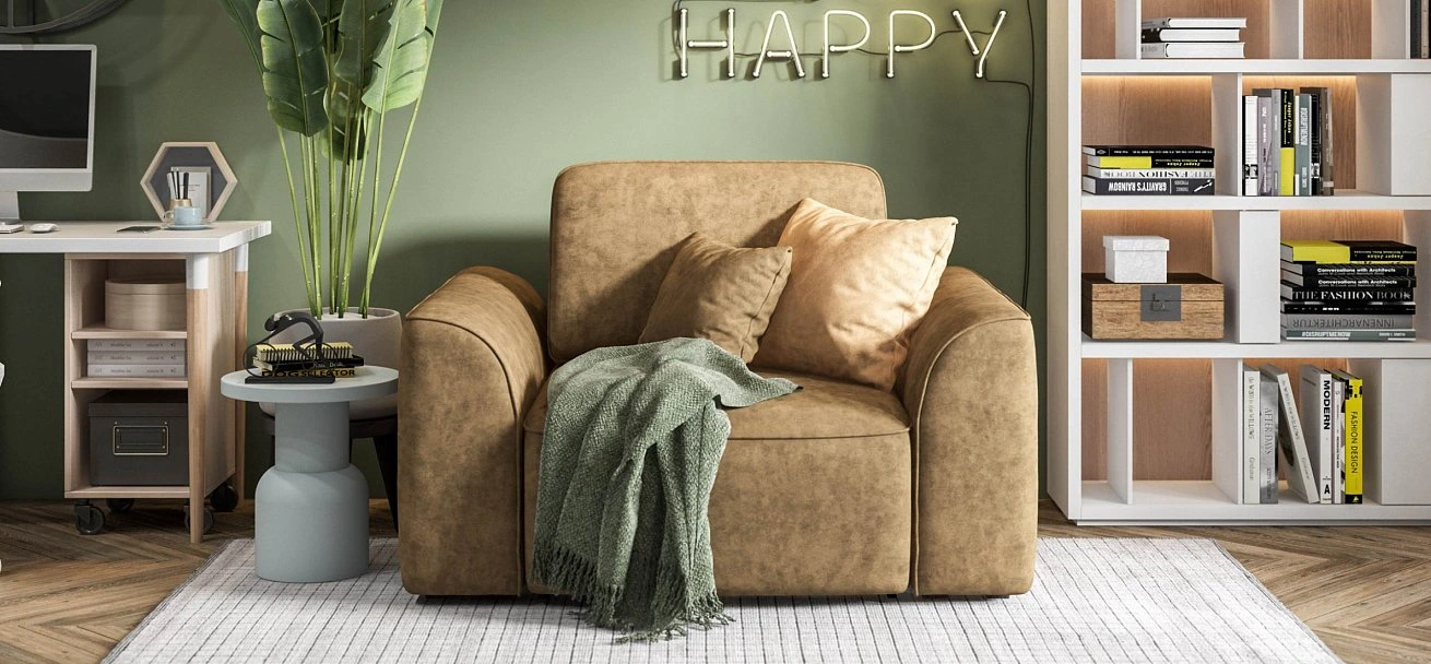 Кресло Кинг Модуль велюр Роял тауп