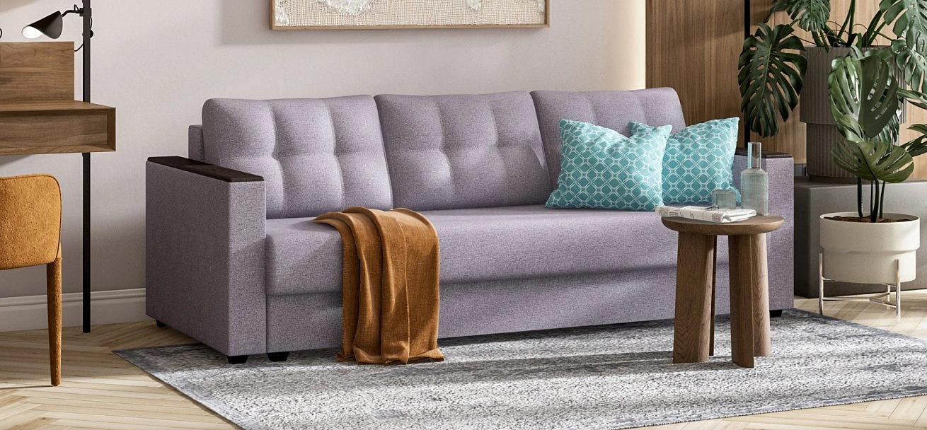 Диван Атланта Рогожка Мальмо платина