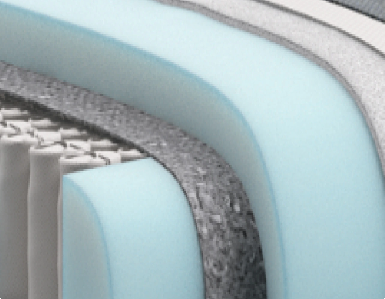 Усиленный блок независимых пружин ERGO + слой PERIOTEK придают объём и упругость