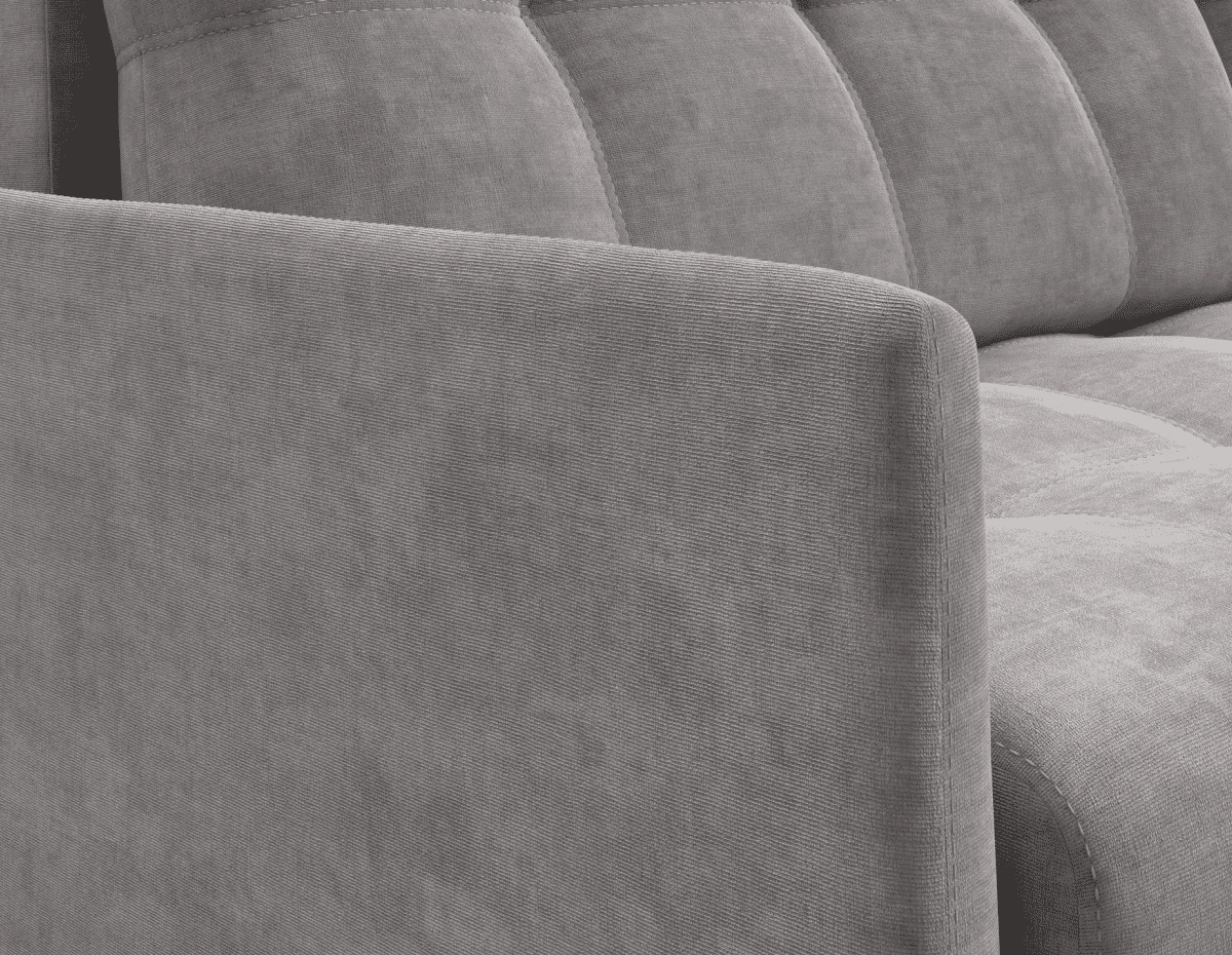 Узкие подлокотники экономят место.