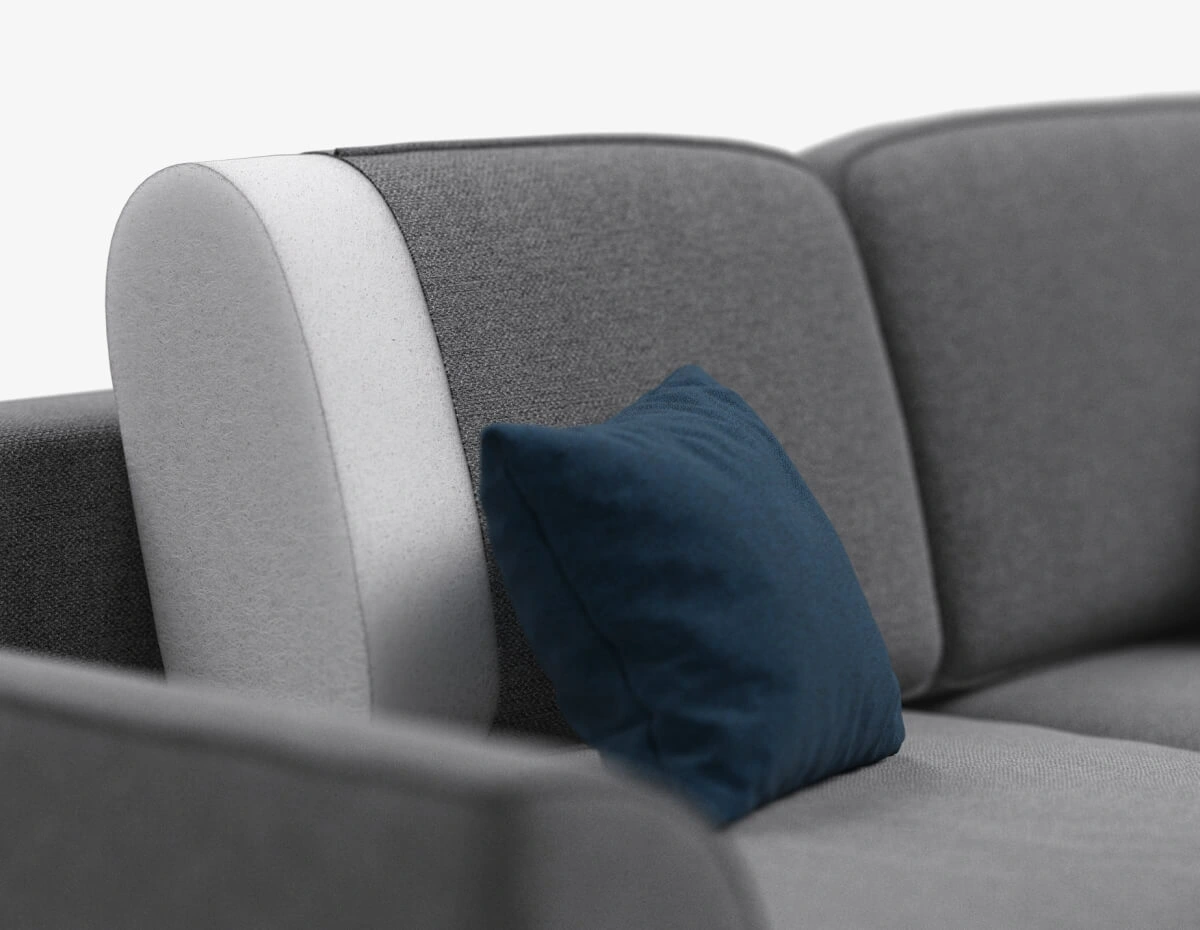 Мягкие подушки с наклоном из формованной пены - обеспечат супер комфортную посадку и отдых, не деформируясь и быстро восстанавливая форму.