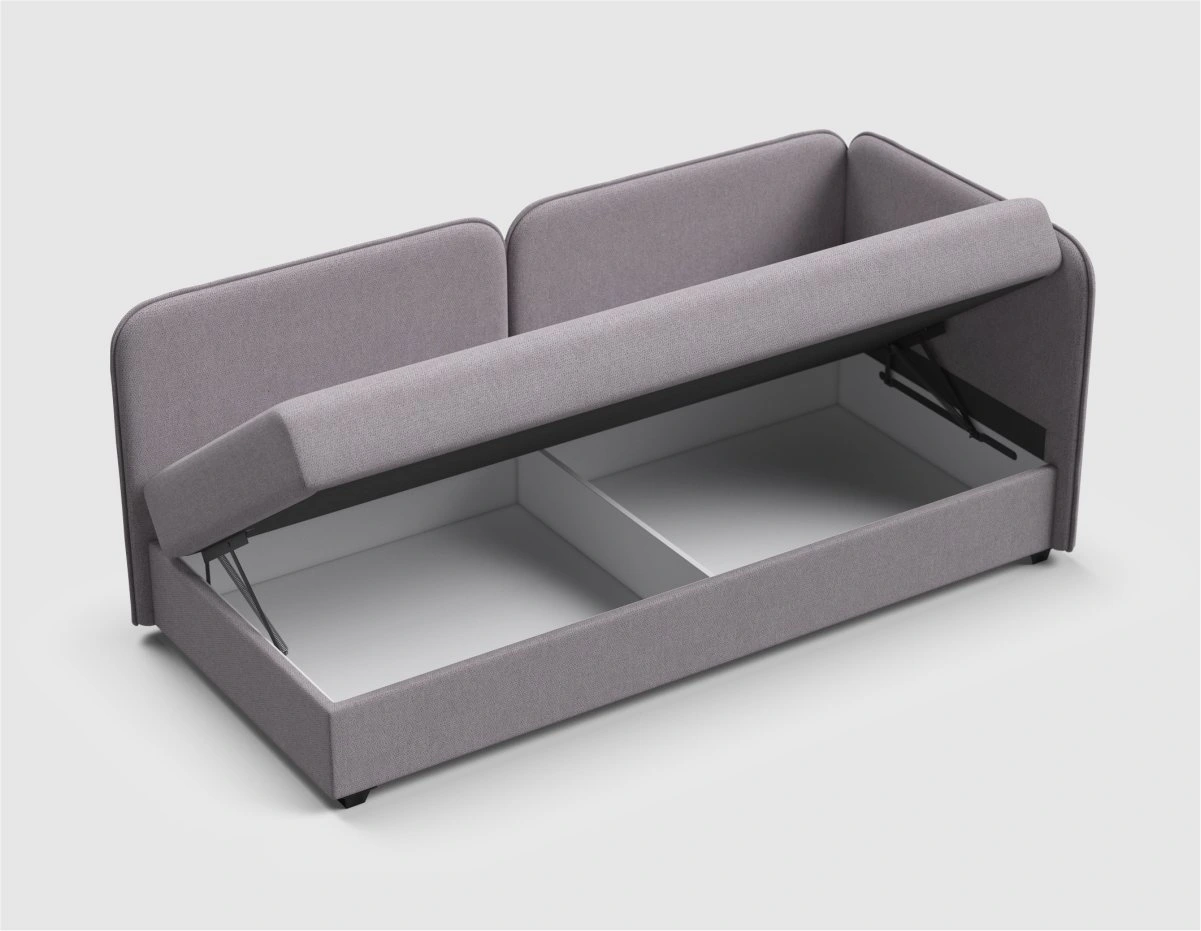 Бельевой короб в основании разделен на 2 отсека - удобное и безопасное хранение.