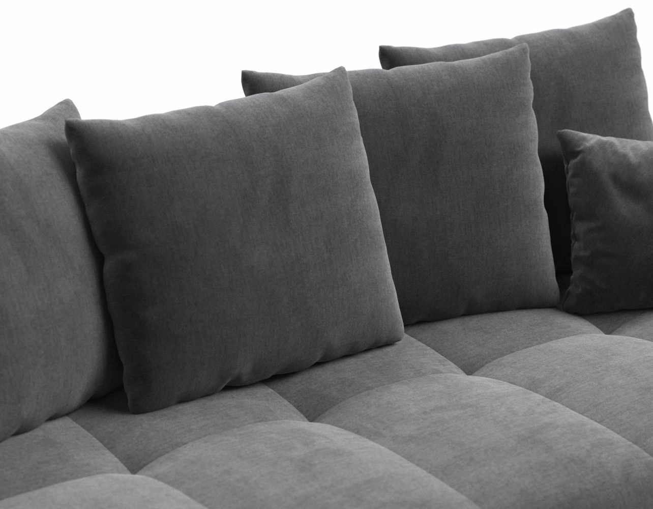 Мягкие приспинные подушки разного размера обеспечивают комфорт во время отдыха и создают дополнительный уют