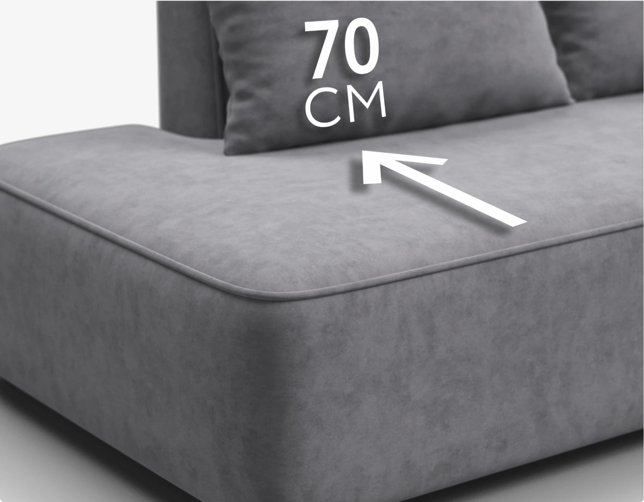 Суперудобная глубокая посадка сиденья – 70 см