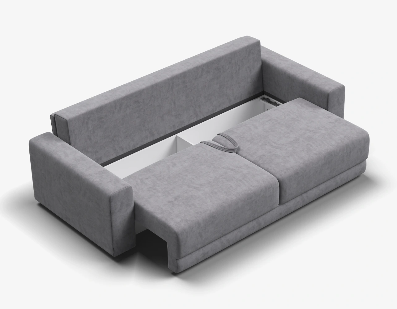 Бельевой короб на 219 л под посадочной частью - удобное и безопасное хранение постельного белья