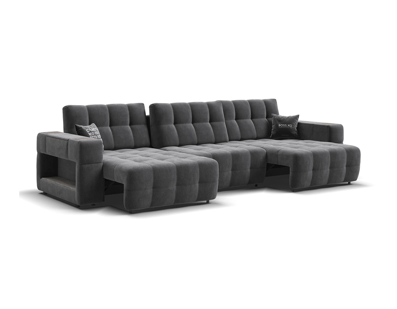 Прямой, угловой и п-образный диван сразу