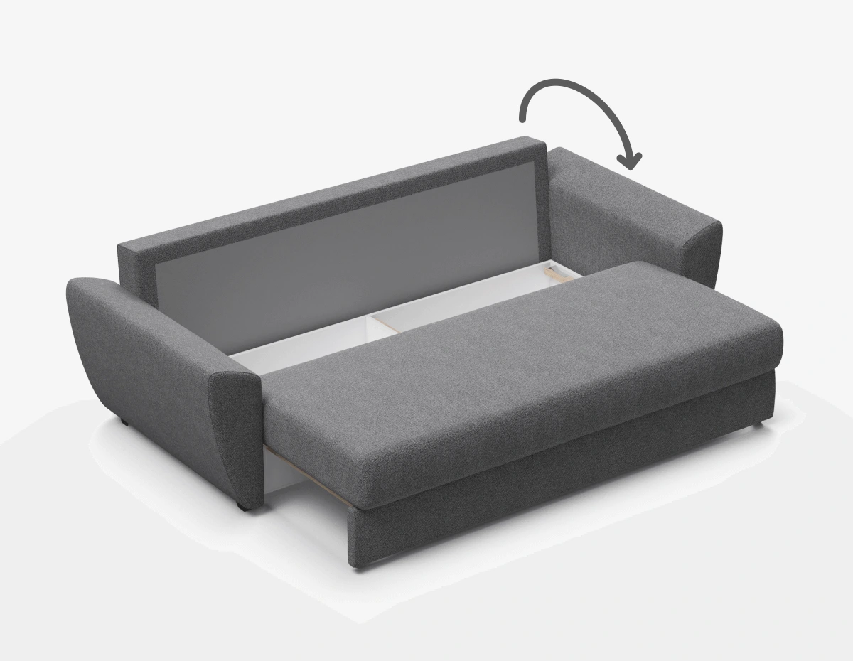 Простой и надежный механизм еврокнижка при трансформации не нужно отодвигать от стены.