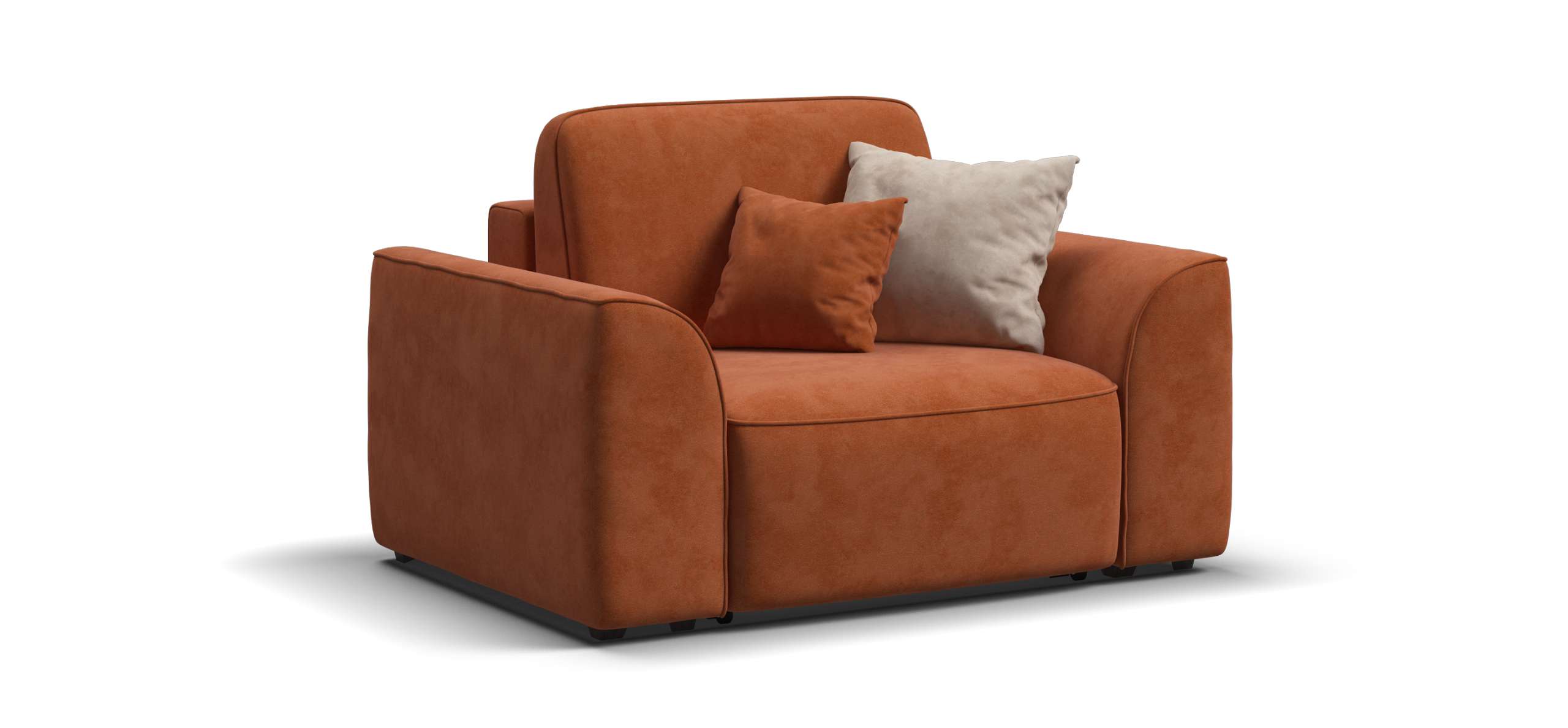 Кресло Кинг Модуль велюр Алькантара оранж 30699₽