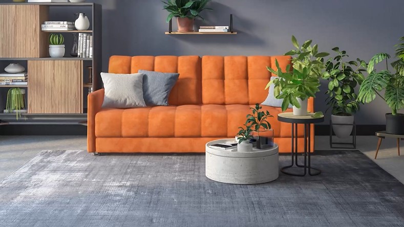 Диван Босс Лофт велюр Монолит серый