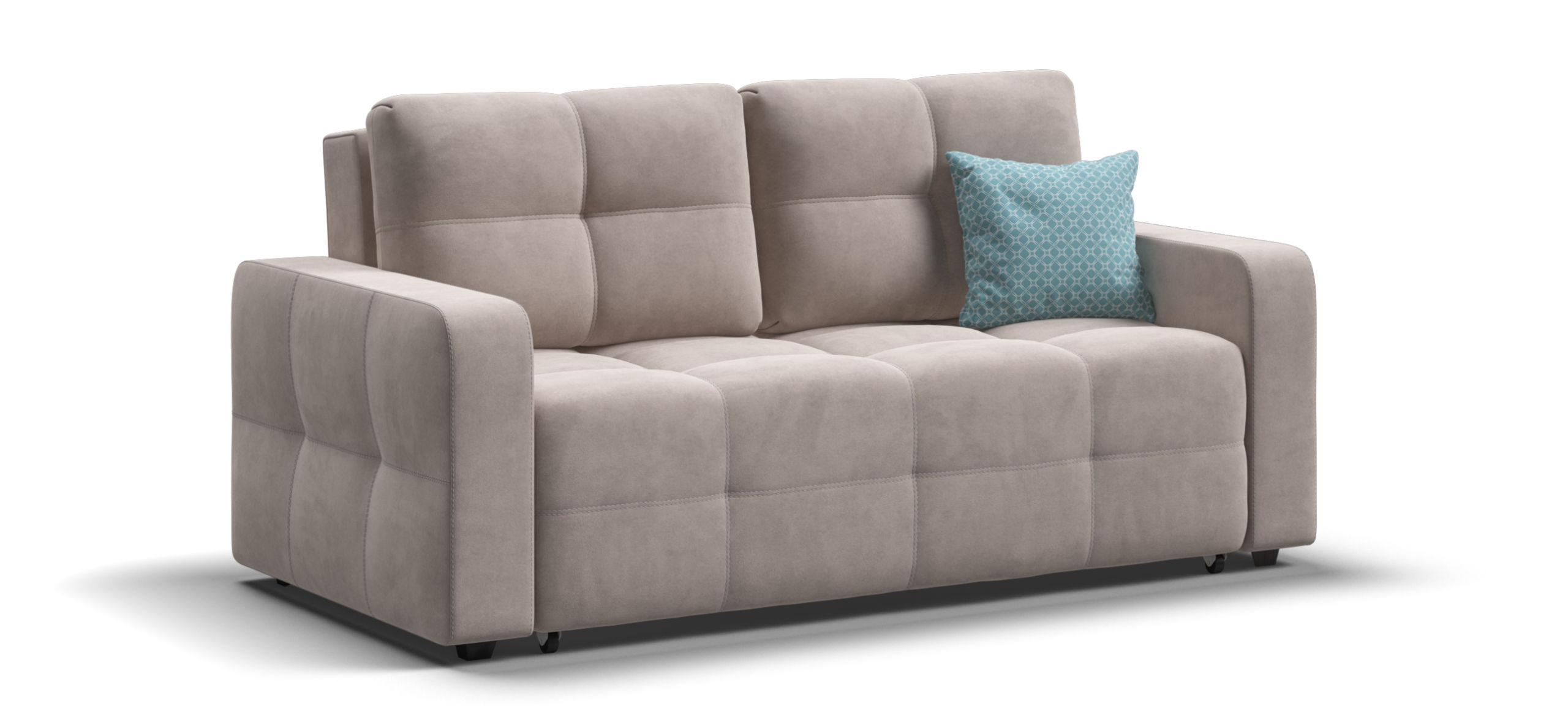 Диван Денди двухместный велюр Монолит латте 33999₽