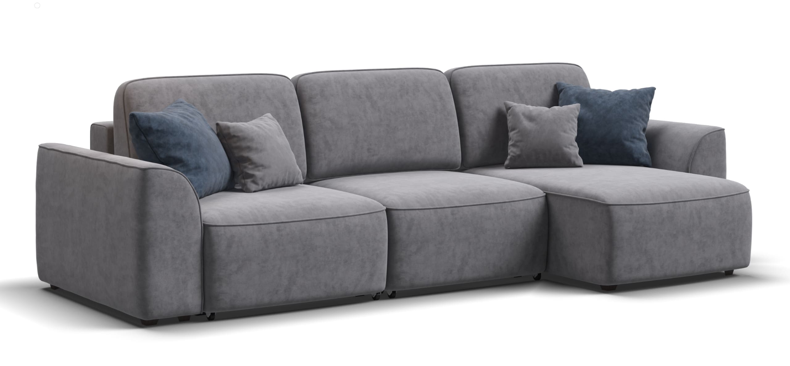 

Угловой диван Кинг велюр Роял агат