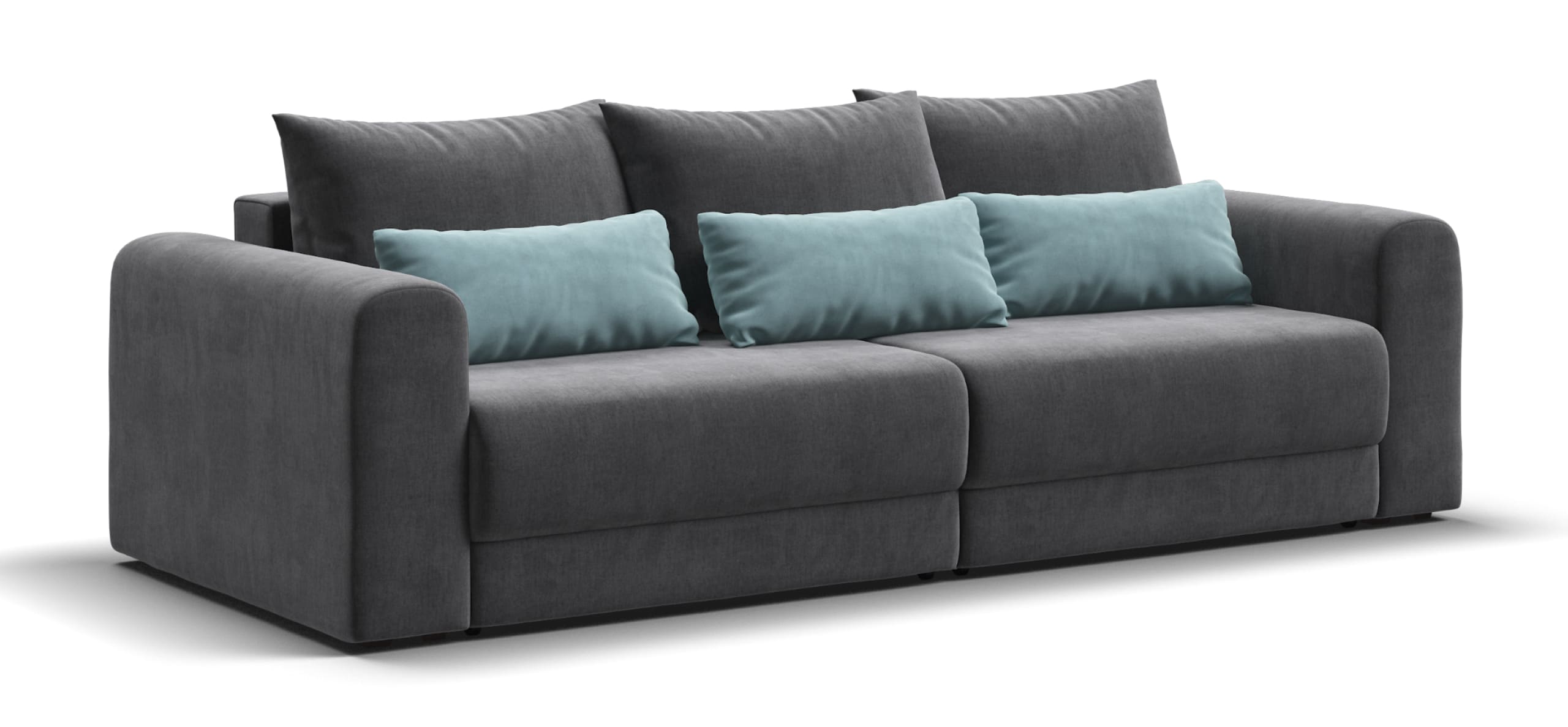 Модульный диван Ричмонд Модуль велюр Монолит серый 46997₽