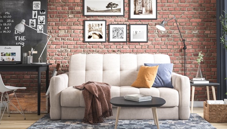 Диван Босс Слип 160 велюр Алькантара серый