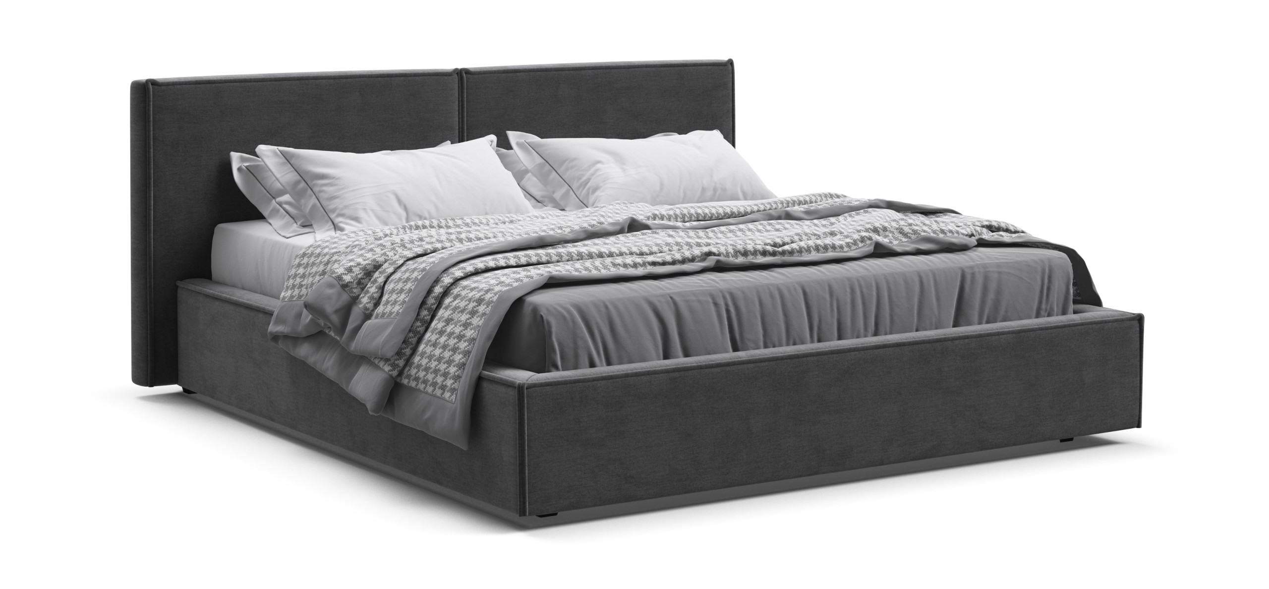 Норд КроватьПМ 160200 велюр Монолит серый 29999₽