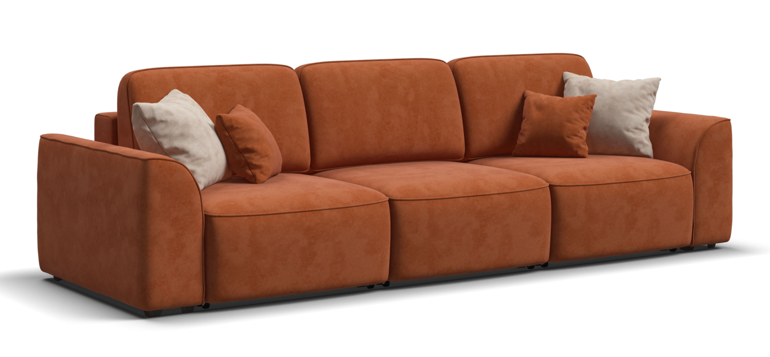 

Диван Кинг Модуль Макс Велюр Алькантара оранж, Оранжевый