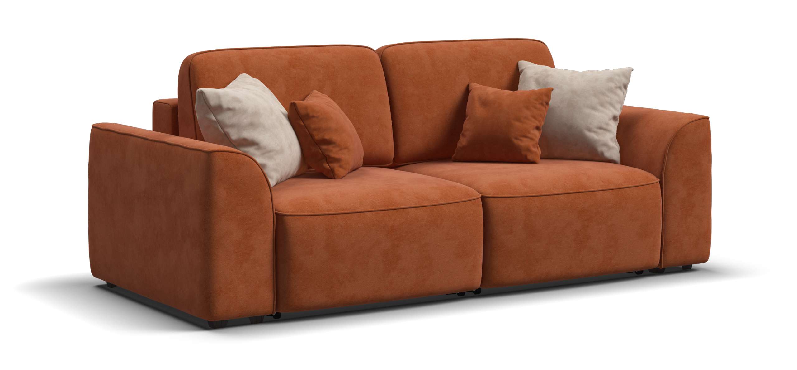 

Диван Кинг Модуль велюр Алькантара оранж, Оранжевый