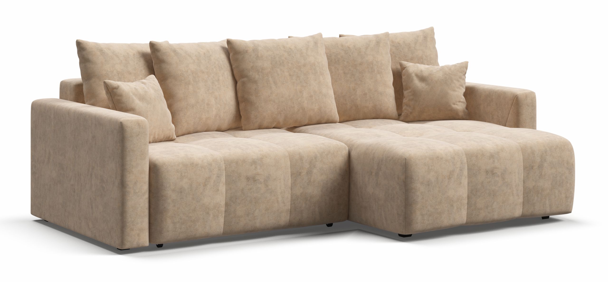 Угловой диван Босс Тренд велюр Роял шампань 65700₽