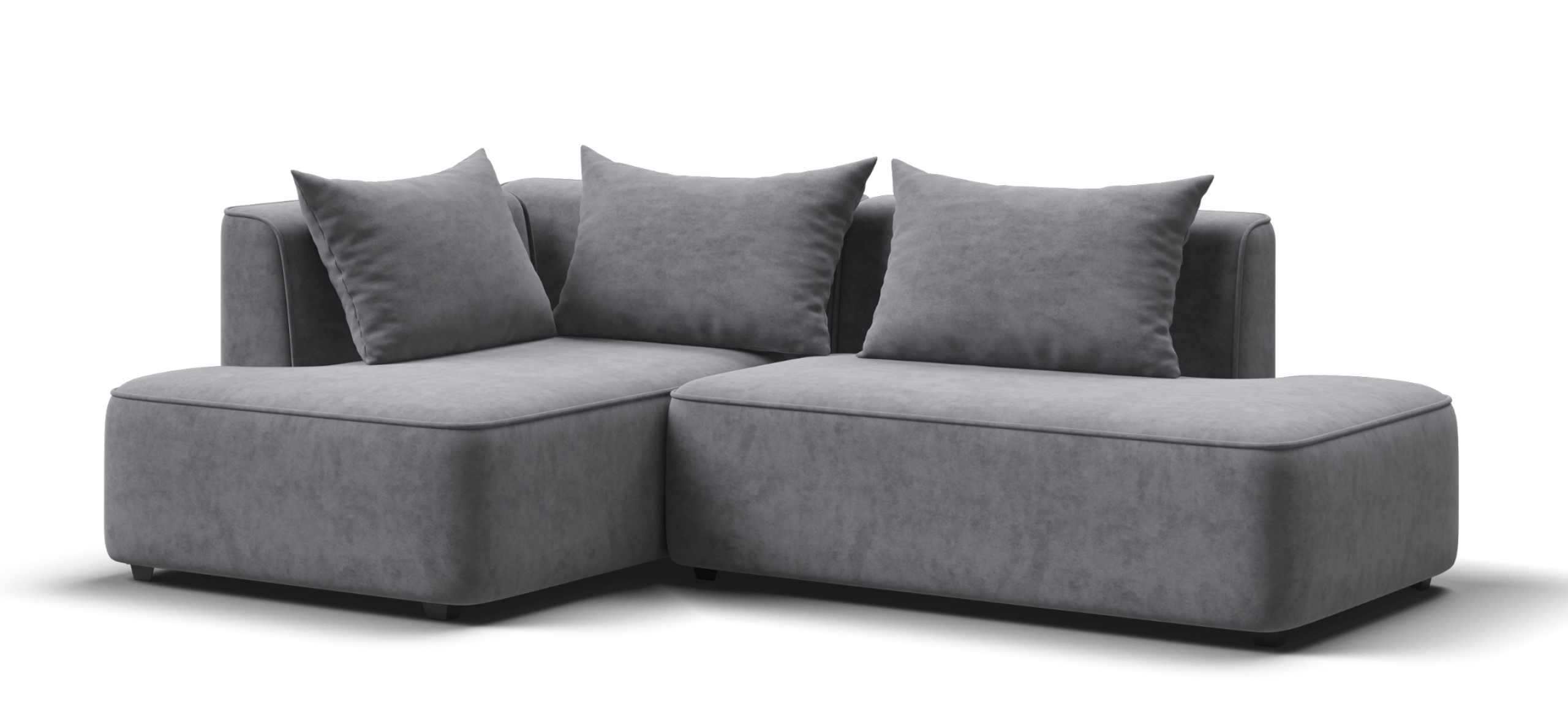 Угловой диван левый Кинг Твин велюр Роял агат 69700₽