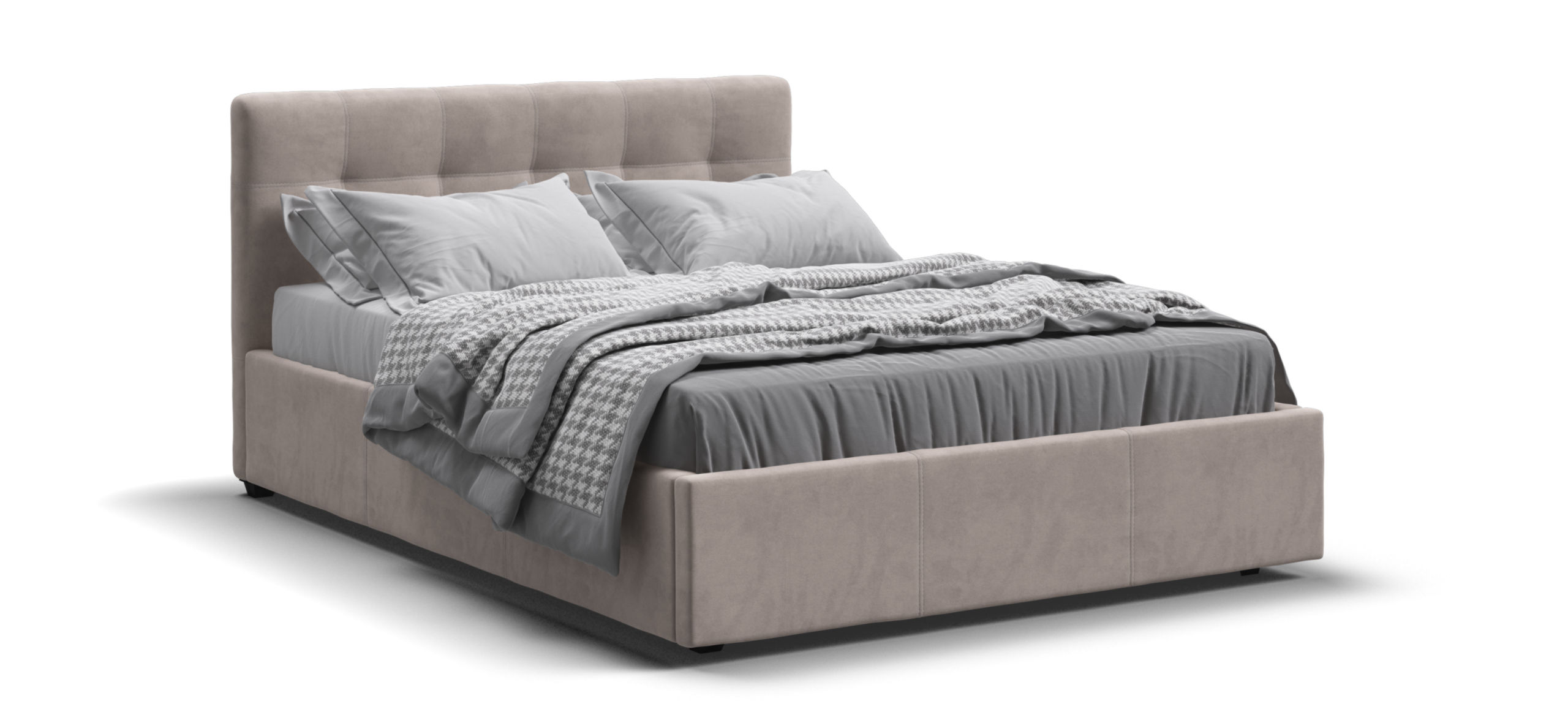 Белла Кровать ПМ 140200 велюр Монолит латте 21999₽