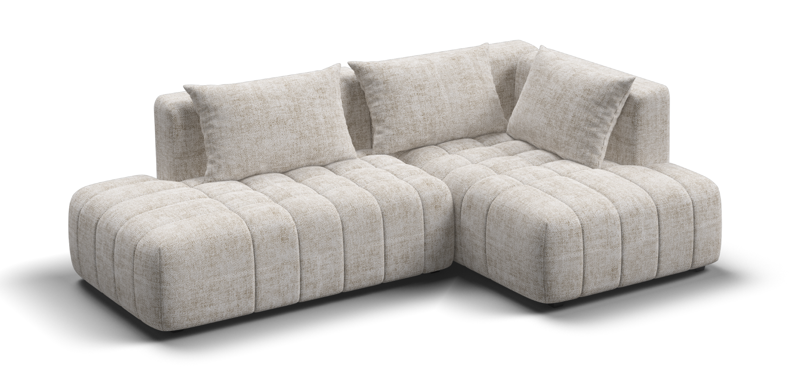 

Угловой диван правый Босс Твин Шенилл Смарт кварц