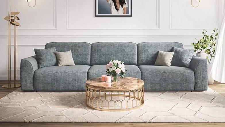 Диван Кинг Макс Шенилл Смарт серый