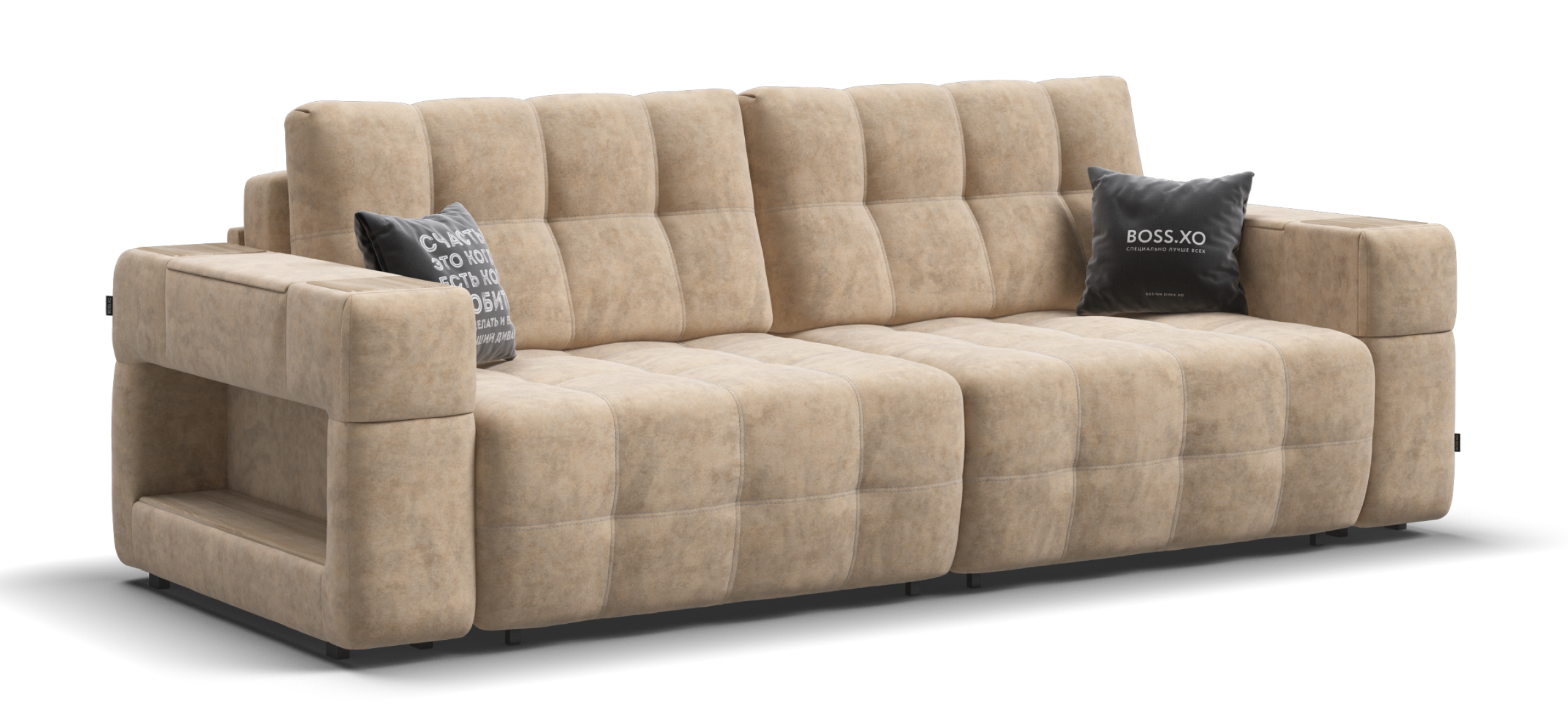 Диван Босс ХО велюр Роял шампань Снежная Сонома 118600₽