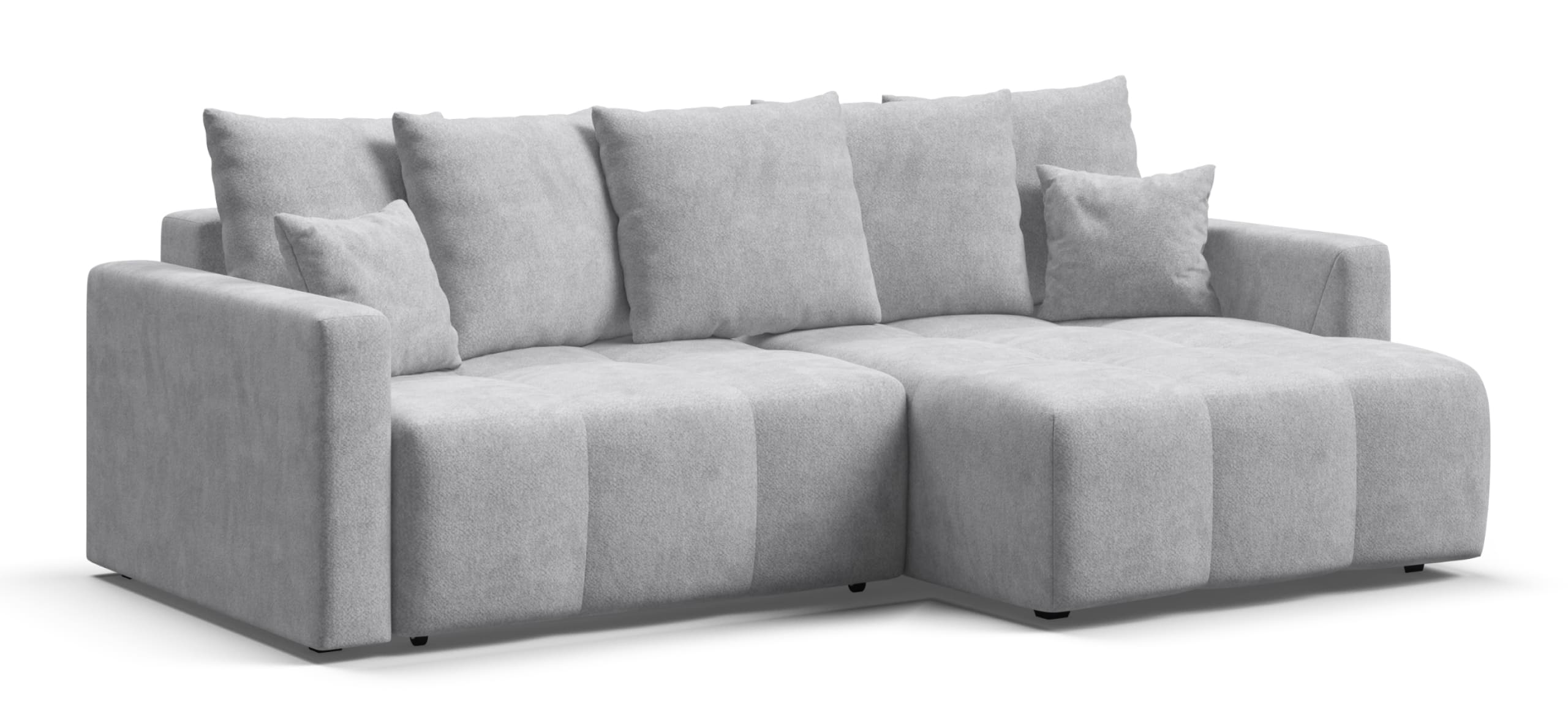 Угловой диван Босс Тренд Шенилл Клауд серый 65700₽