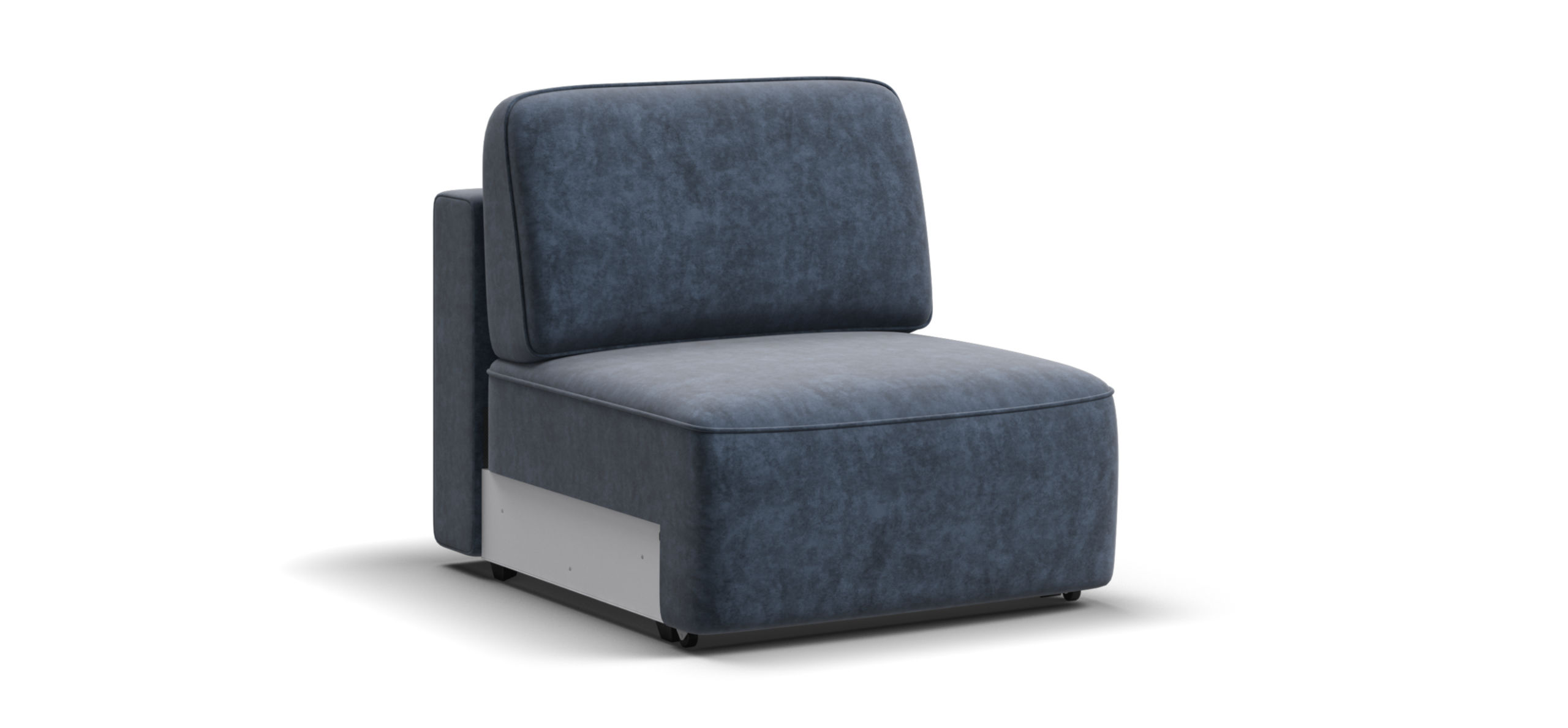 Кинг Модуль спальное место велюр Роял синий 25700₽