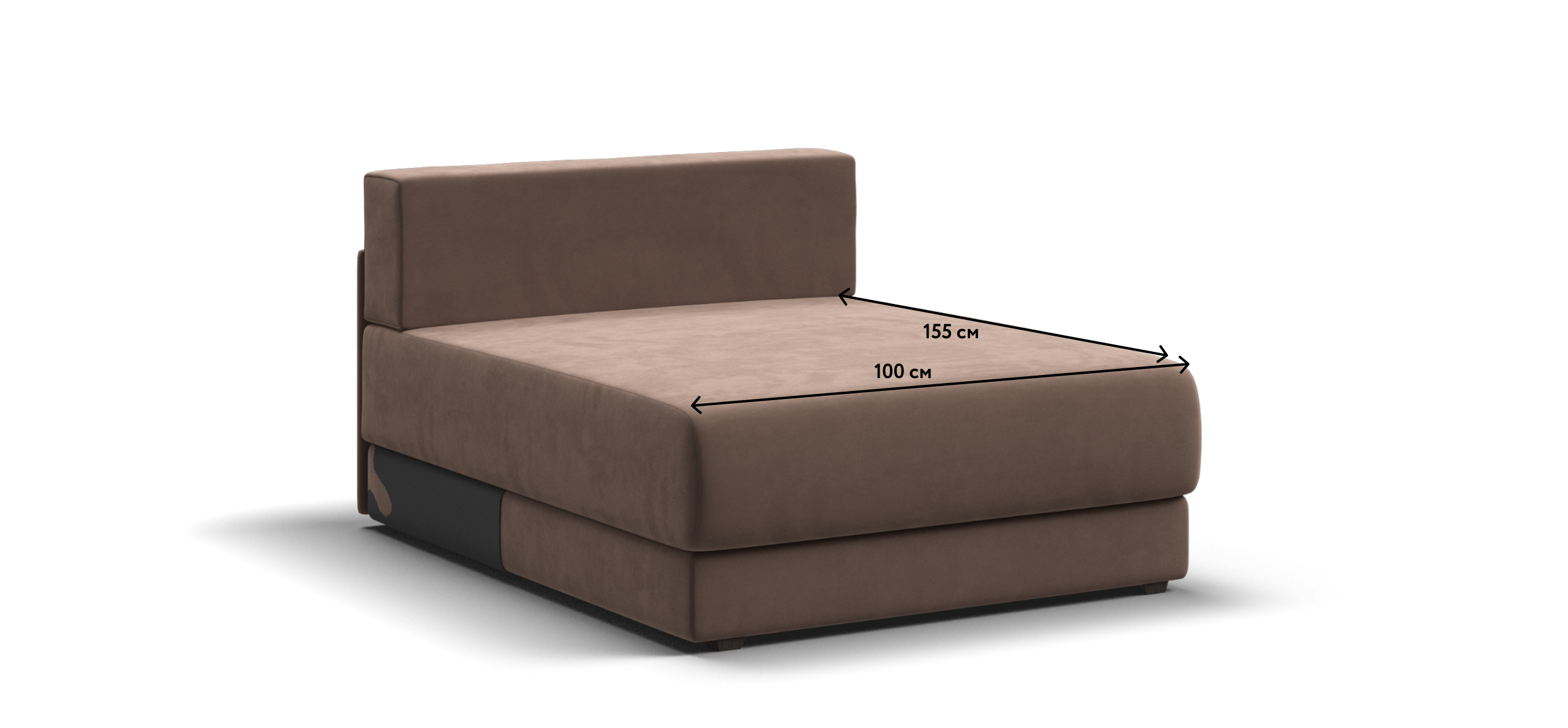 

Ричмонд Модуль оттоманка велюр Монолит мокко