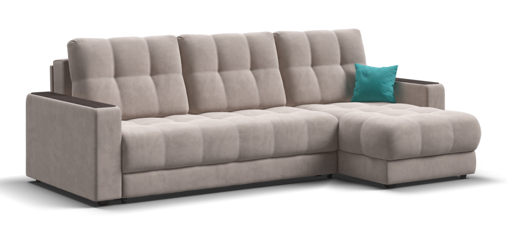 Угловой диван Босс Классик велюр Монолит латте 63700₽